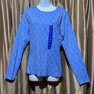 Hang TenBlue Long Sleeve Blouse Size Large